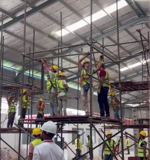 Scaffolding practice area